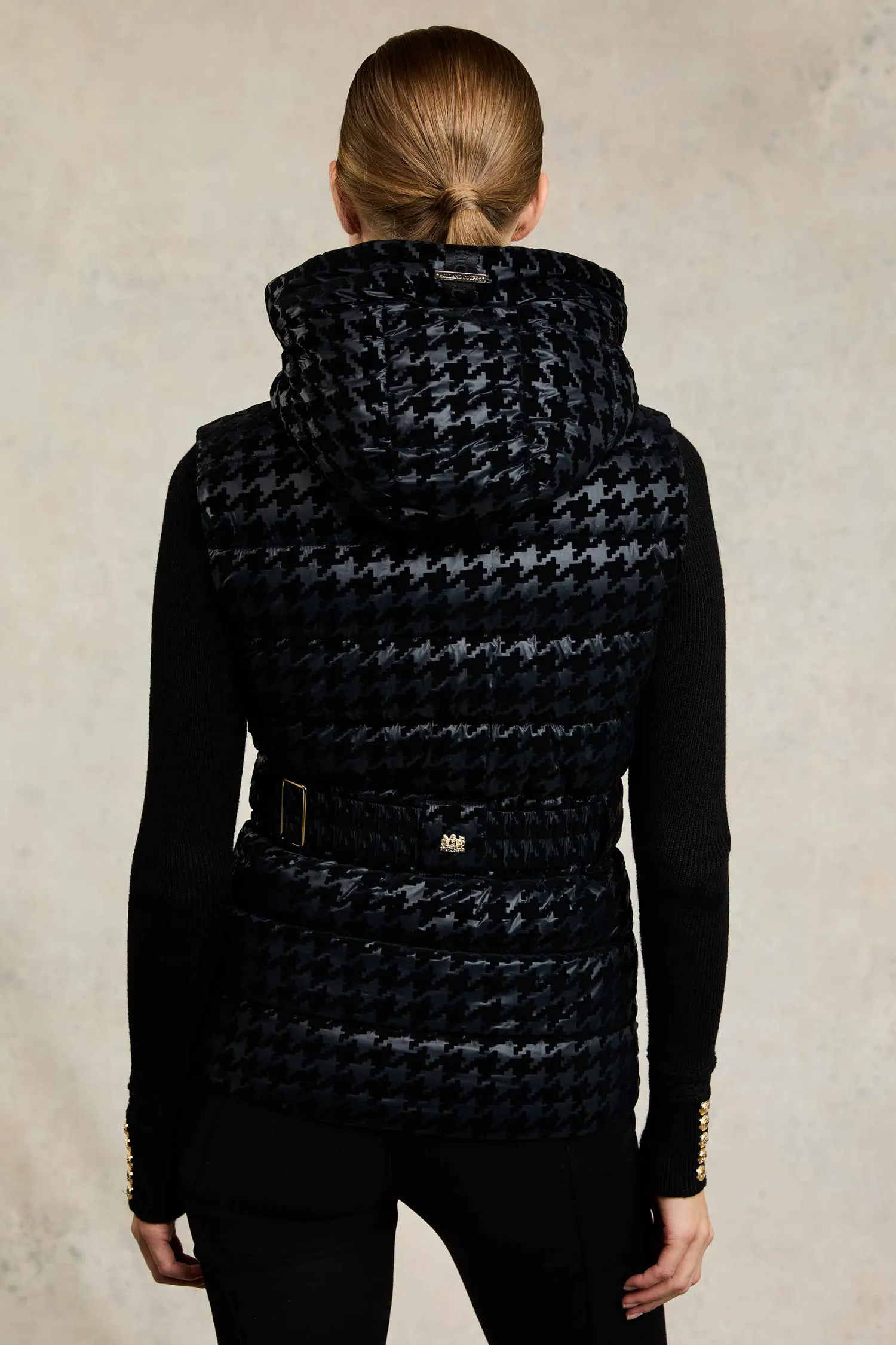 Fashion Vermont Gilet (Mono Houndstooth) Women Gilets