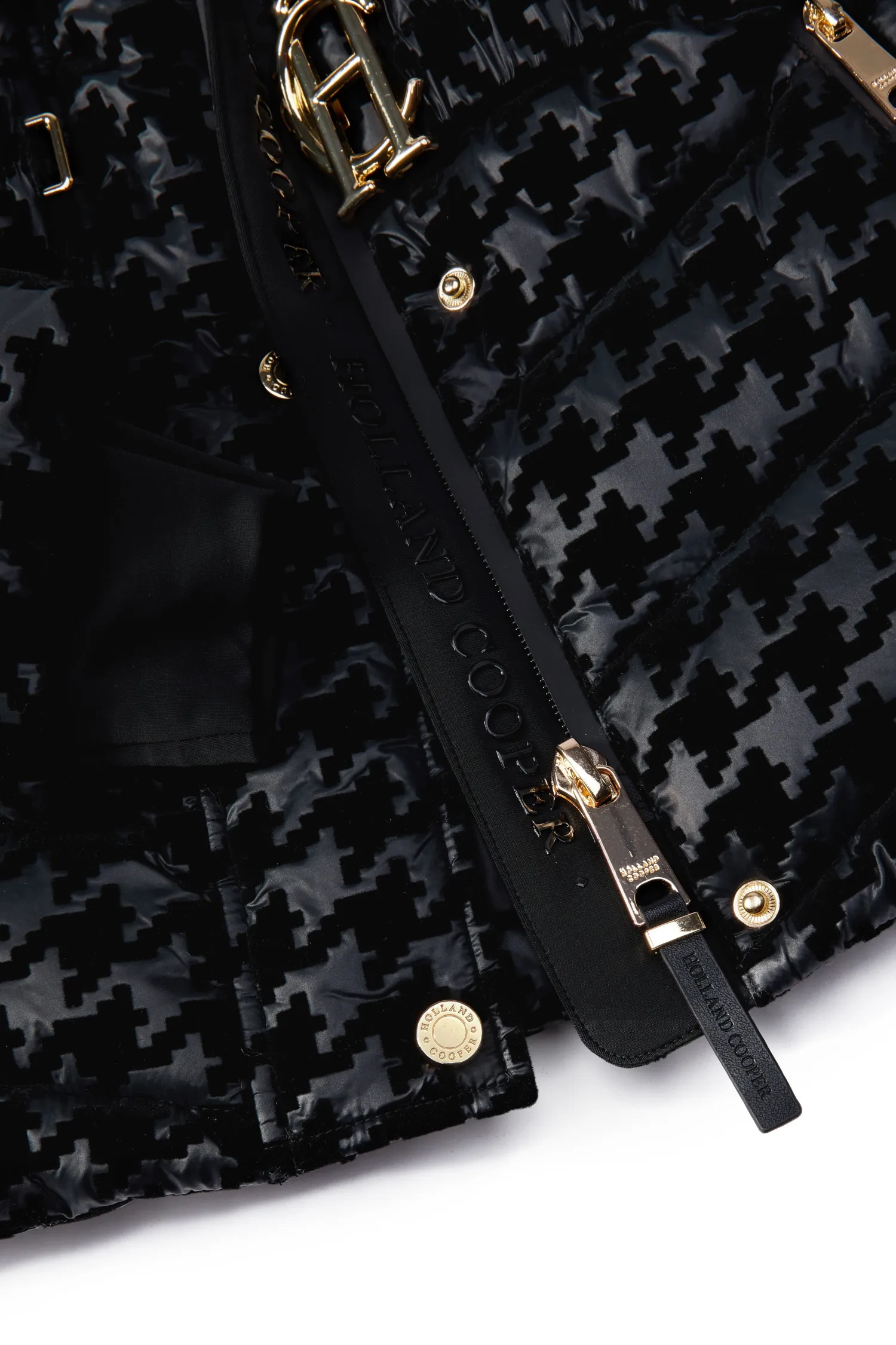 Fashion Vermont Puffer Jacket (Mono Houndstooth) Women Jackets