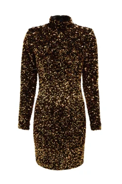 Sale Victoria Sequin Mini Dress (Gold Sequin) Women Dresses