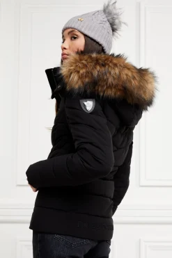 Online Whistler Puffer Jacket (Black Natural) Women Jackets