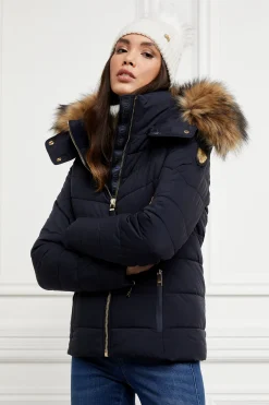 Hot Whistler Puffer Jacket (Ink Navy) Women Jackets