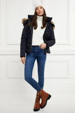 Hot Whistler Puffer Jacket (Ink Navy) Women Jackets