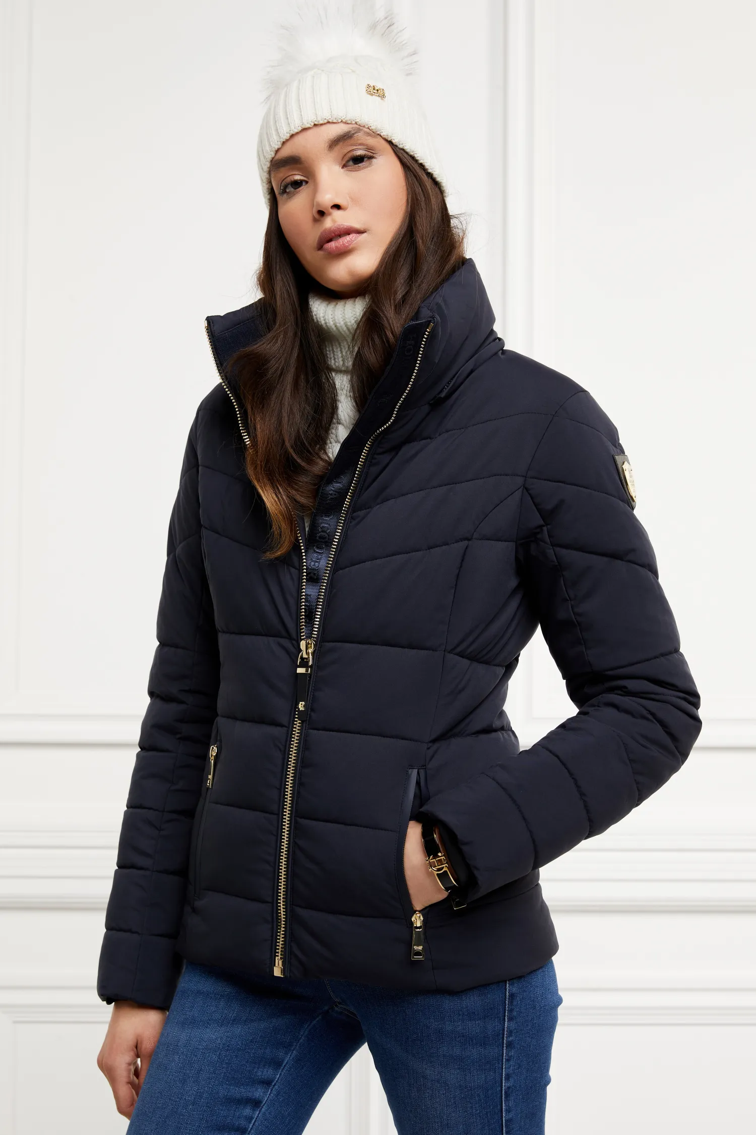 Hot Whistler Puffer Jacket (Ink Navy) Women Jackets