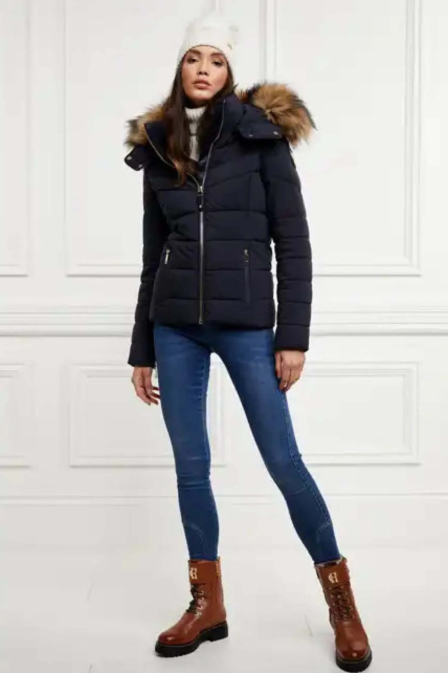 Hot Whistler Puffer Jacket (Ink Navy) Women Jackets