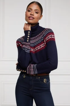 Online Whistler Roll Neck Knit (Ink Navy) Women Knitwear