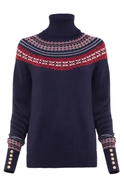 Online Whistler Roll Neck Knit (Ink Navy) Women Knitwear