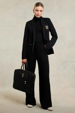 Hot Wide Leg Pant (Black Black) Women Trousers