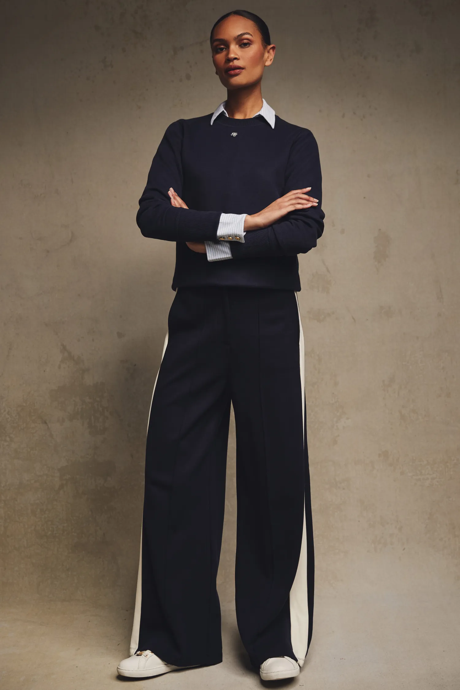 New Wide Leg Pant (Ink Navy) Women Trousers