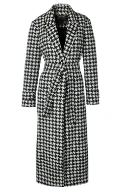 New Wrap Coat (Large Scale Houndstooth) Women Coats|Tailoring