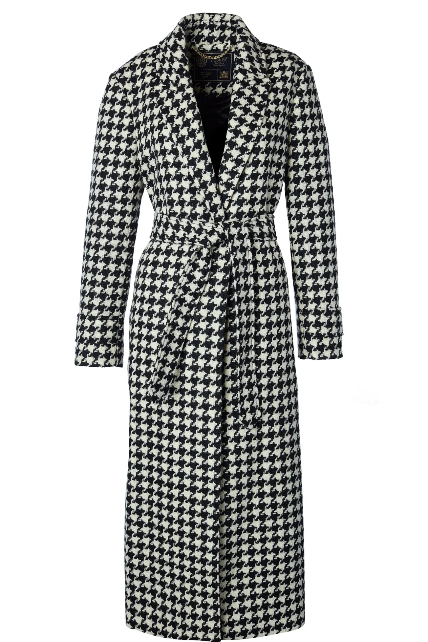 New Wrap Coat (Large Scale Houndstooth) Women Coats|Tailoring