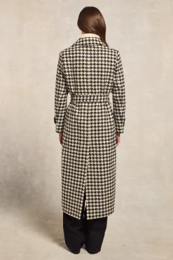 New Wrap Coat (Large Scale Houndstooth) Women Coats|Tailoring