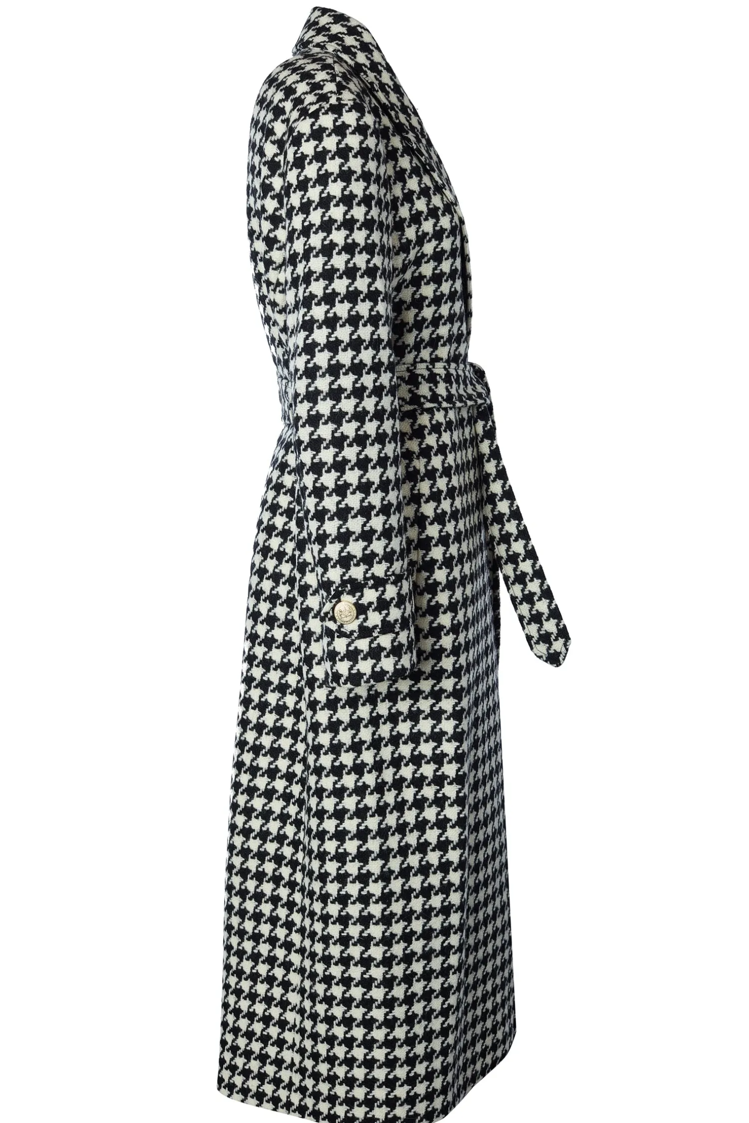New Wrap Coat (Large Scale Houndstooth) Women Coats|Tailoring