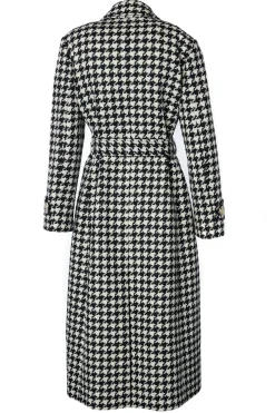 New Wrap Coat (Large Scale Houndstooth) Women Coats|Tailoring