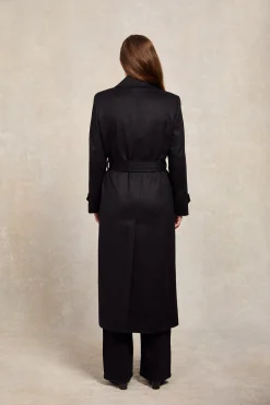 Best Wrap Coat (Soft Black) Women Coats|Tailoring
