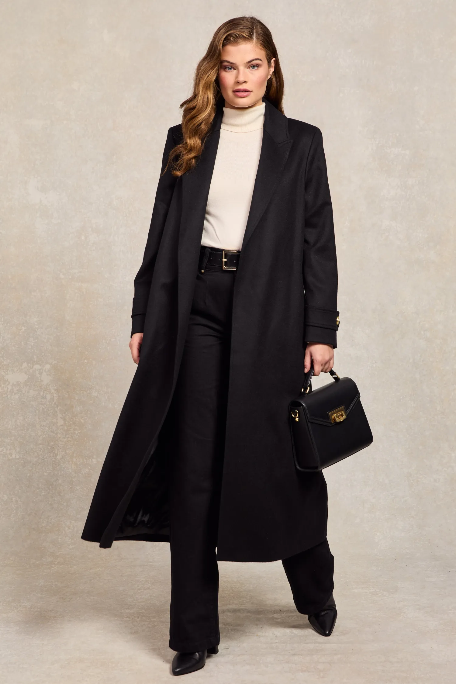 Best Wrap Coat (Soft Black) Women Coats|Tailoring