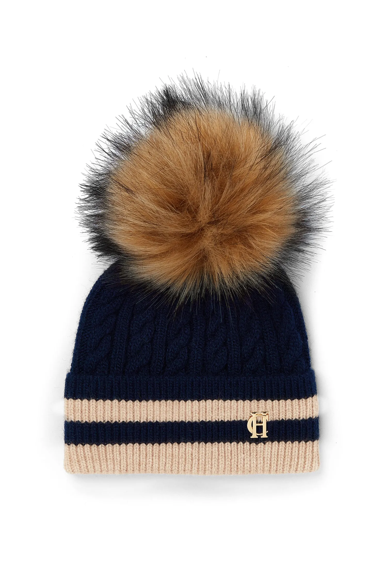 Online Zoe Bobble Hat (Ink Navy Stripe) Women Hats & Headbands|Hats & Headbands