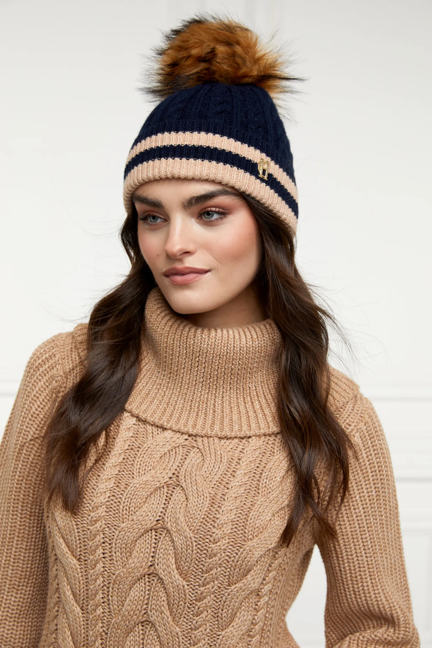 Online Zoe Bobble Hat (Ink Navy Stripe) Women Hats & Headbands|Hats & Headbands