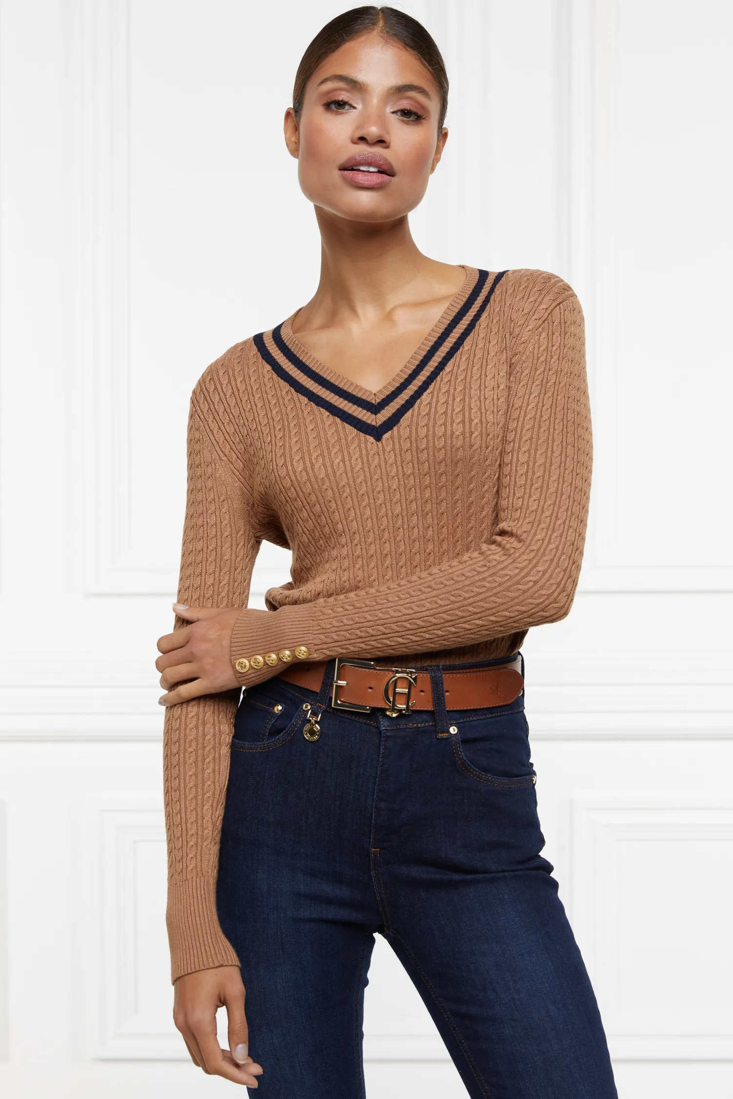 New Zoe Knit (Dark Camel Marl) Women Knitwear