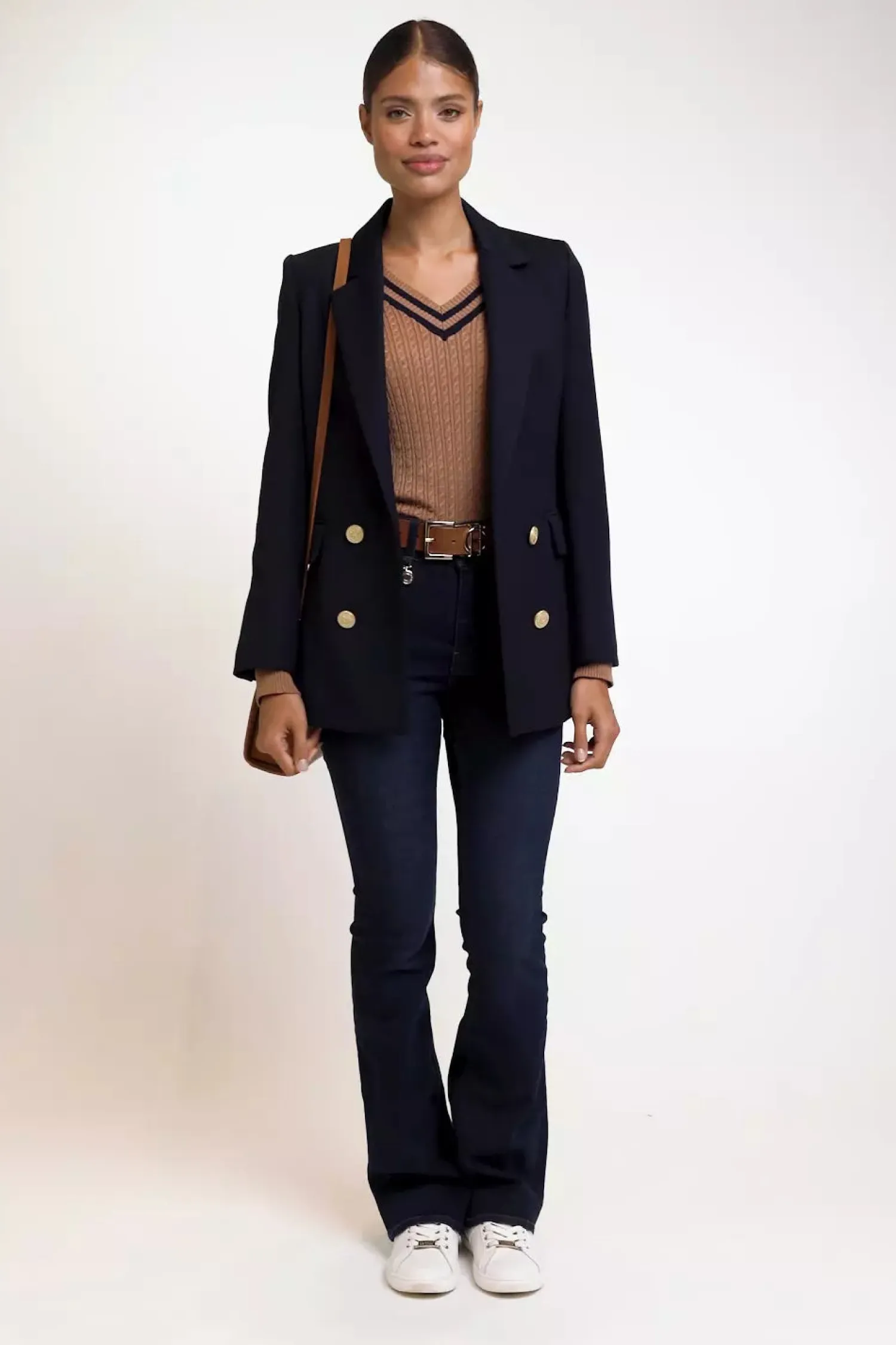 New Zoe Knit (Dark Camel Marl) Women Knitwear