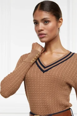 New Zoe Knit (Dark Camel Marl) Women Knitwear