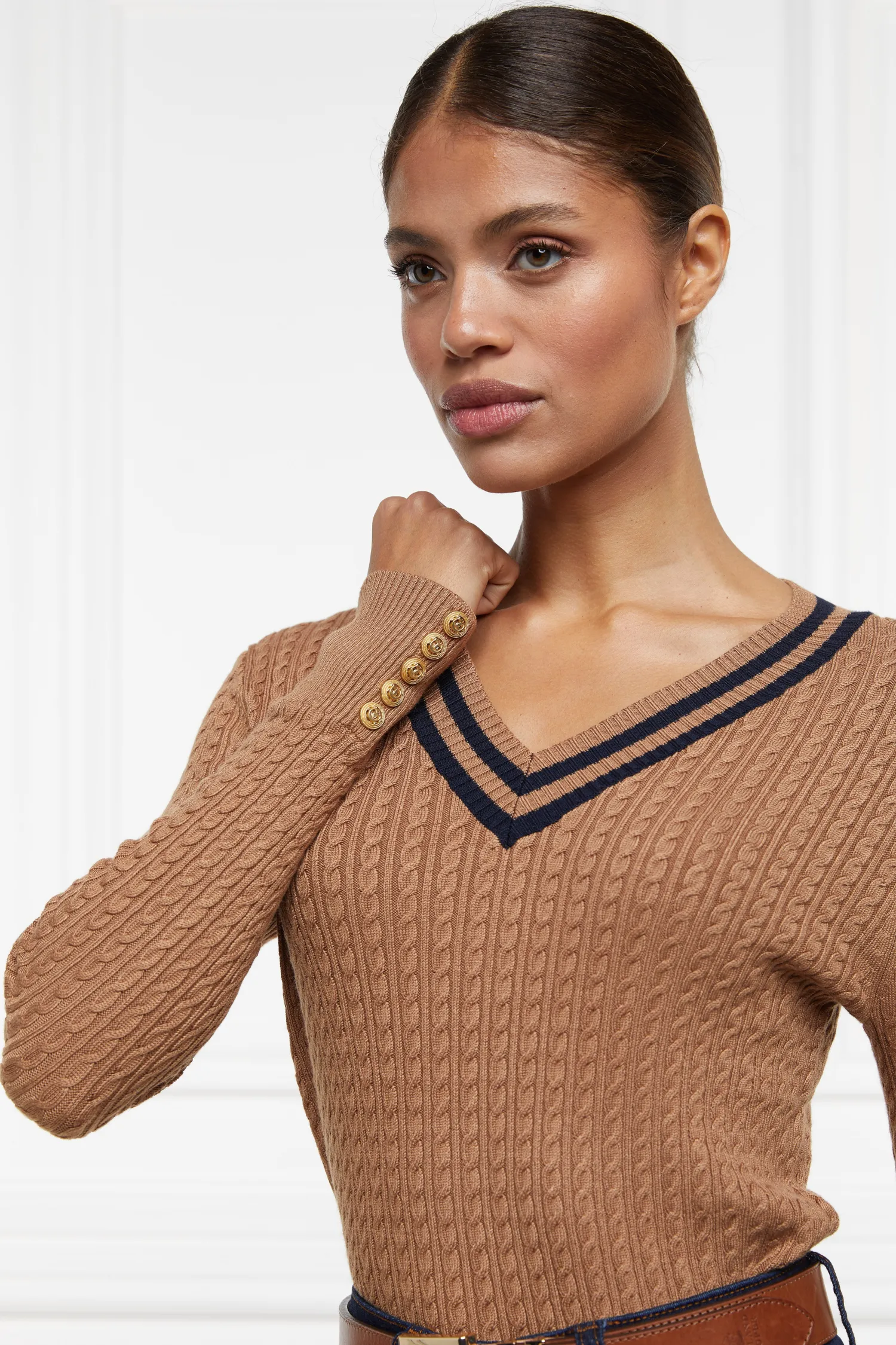 New Zoe Knit (Dark Camel Marl) Women Knitwear
